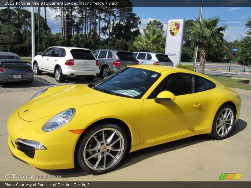 Racing Yellow / Black 2012 Porsche New 911 Carrera Coupe