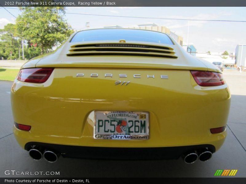 Racing Yellow / Black 2012 Porsche New 911 Carrera Coupe
