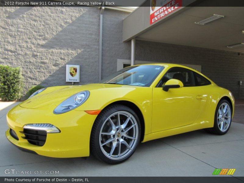 Racing Yellow / Black 2012 Porsche New 911 Carrera Coupe