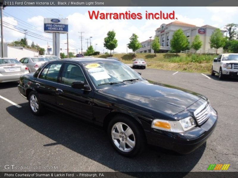 Black / Medium Light Stone 2011 Ford Crown Victoria LX