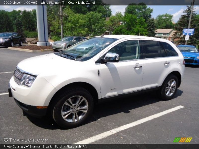 White Platinum Tri-Coat / Light Camel 2010 Lincoln MKX AWD