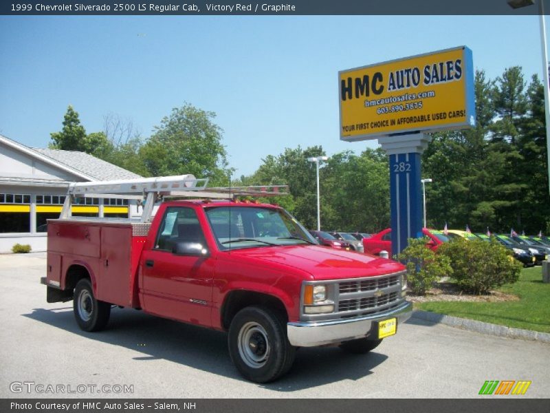 Victory Red / Graphite 1999 Chevrolet Silverado 2500 LS Regular Cab