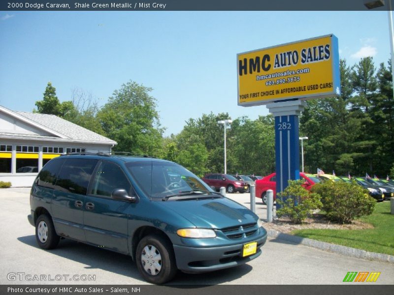 Shale Green Metallic / Mist Grey 2000 Dodge Caravan