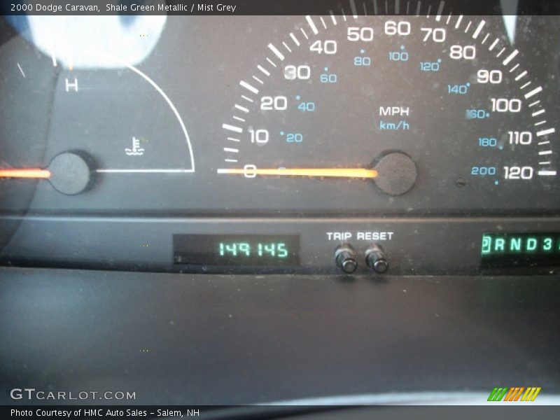 Shale Green Metallic / Mist Grey 2000 Dodge Caravan