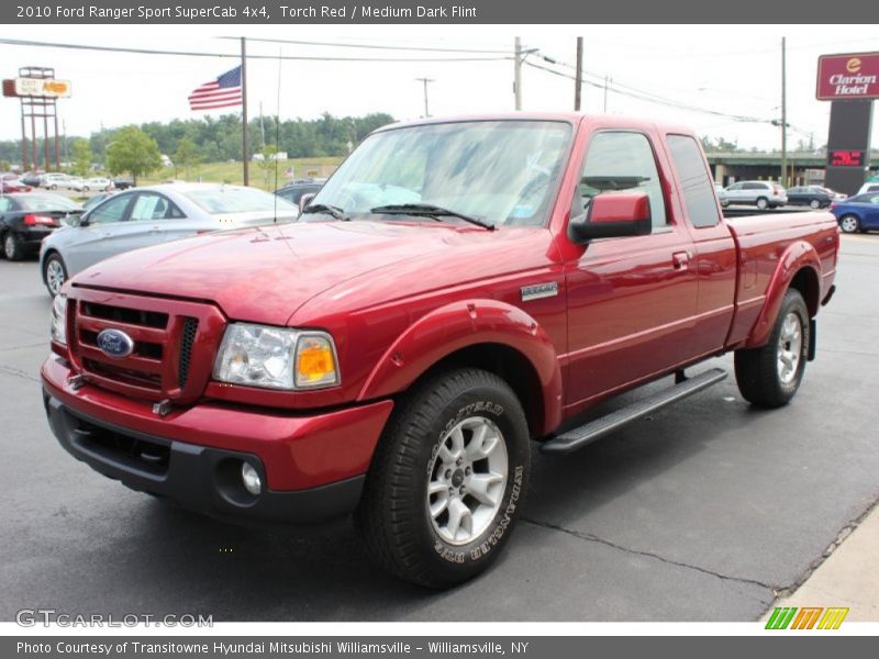 Torch Red / Medium Dark Flint 2010 Ford Ranger Sport SuperCab 4x4