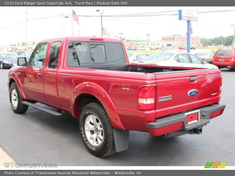 Torch Red / Medium Dark Flint 2010 Ford Ranger Sport SuperCab 4x4