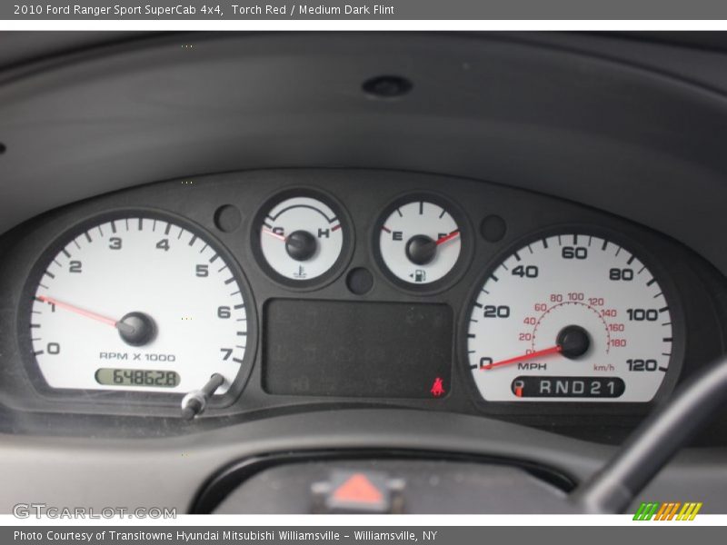 Torch Red / Medium Dark Flint 2010 Ford Ranger Sport SuperCab 4x4