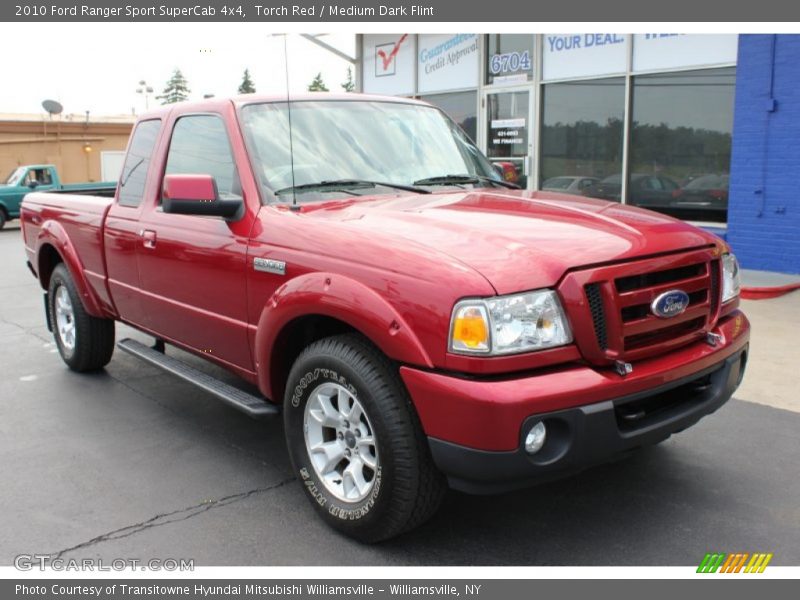 Torch Red / Medium Dark Flint 2010 Ford Ranger Sport SuperCab 4x4