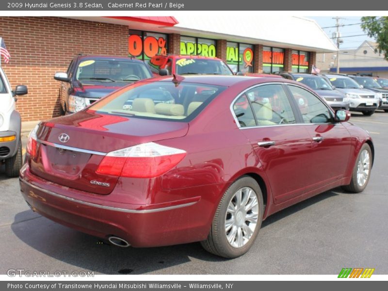 Cabernet Red Pearl / Beige 2009 Hyundai Genesis 3.8 Sedan