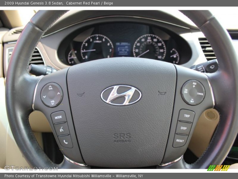 Cabernet Red Pearl / Beige 2009 Hyundai Genesis 3.8 Sedan