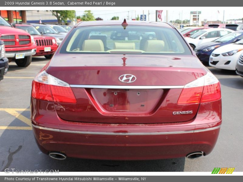 Cabernet Red Pearl / Beige 2009 Hyundai Genesis 3.8 Sedan