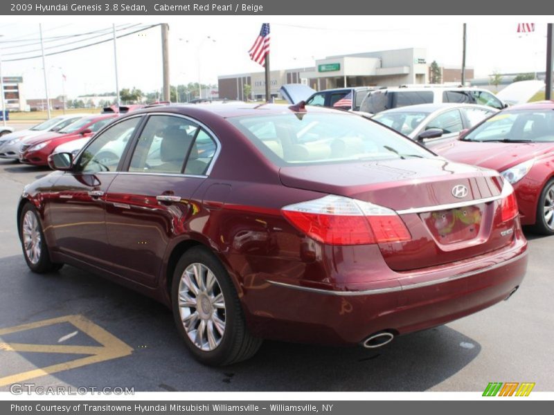 Cabernet Red Pearl / Beige 2009 Hyundai Genesis 3.8 Sedan