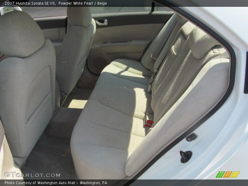 Powder White Pearl / Beige 2007 Hyundai Sonata SE V6