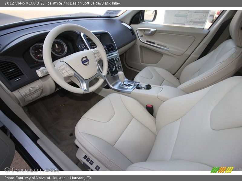 Ice White / R Design Soft Beige/Black Inlay 2012 Volvo XC60 3.2