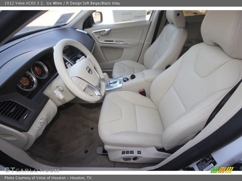 Ice White / R Design Soft Beige/Black Inlay 2012 Volvo XC60 3.2