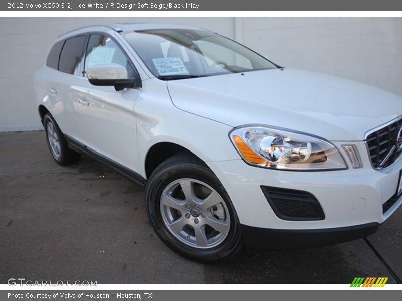 Ice White / R Design Soft Beige/Black Inlay 2012 Volvo XC60 3.2
