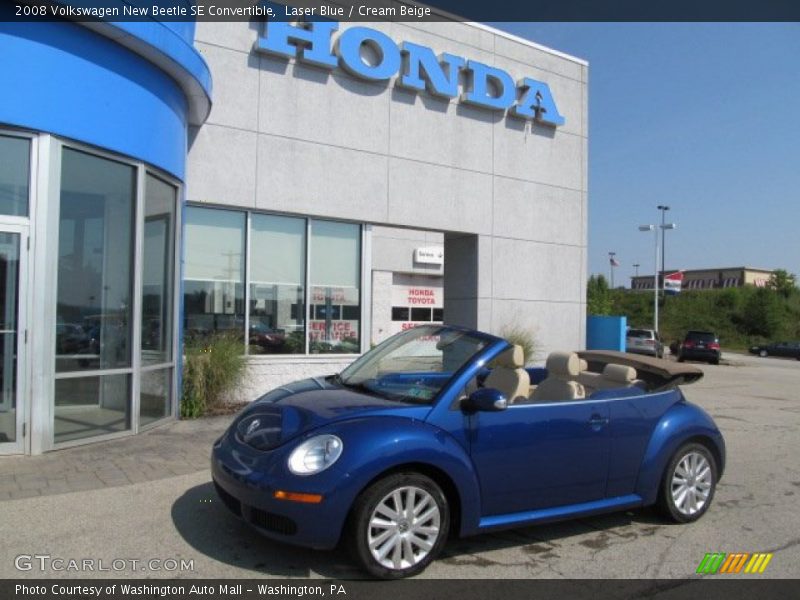 Laser Blue / Cream Beige 2008 Volkswagen New Beetle SE Convertible