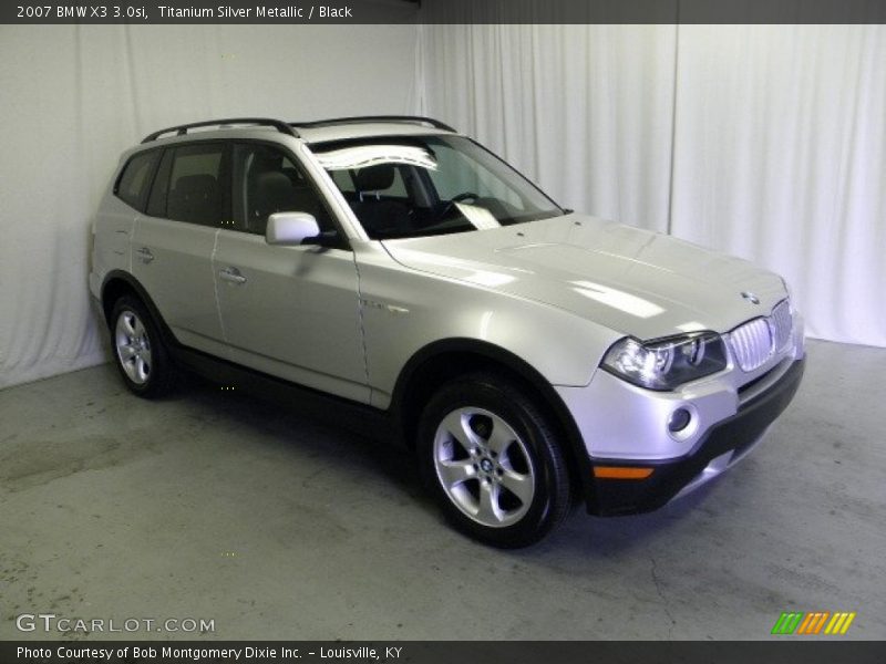 Titanium Silver Metallic / Black 2007 BMW X3 3.0si