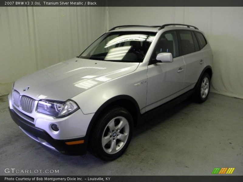 Titanium Silver Metallic / Black 2007 BMW X3 3.0si