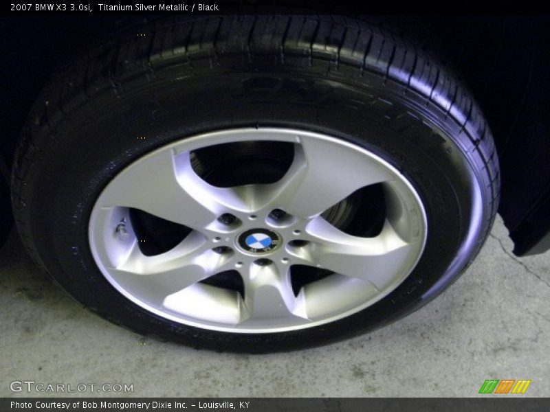 Titanium Silver Metallic / Black 2007 BMW X3 3.0si