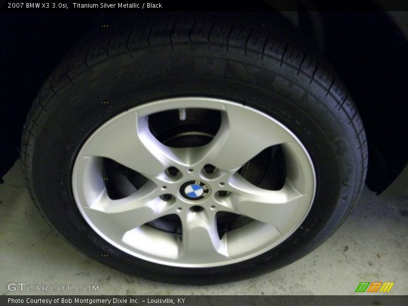 Titanium Silver Metallic / Black 2007 BMW X3 3.0si