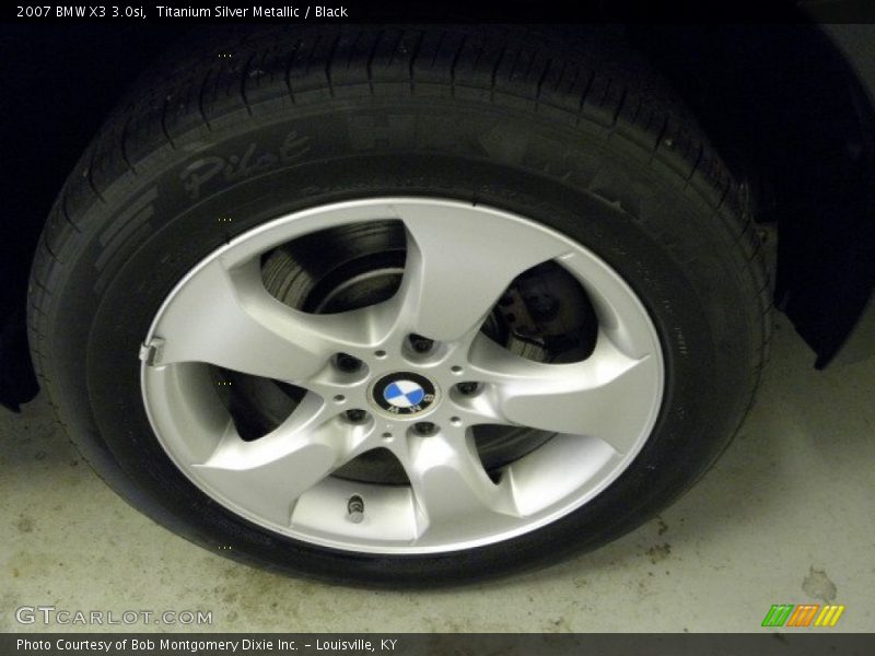 Titanium Silver Metallic / Black 2007 BMW X3 3.0si