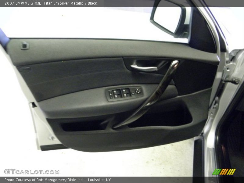 Titanium Silver Metallic / Black 2007 BMW X3 3.0si