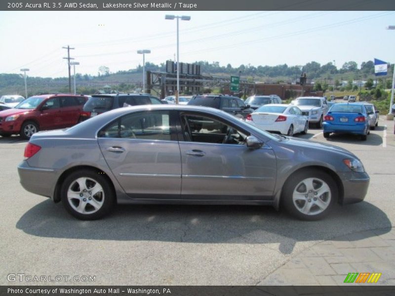 Lakeshore Silver Metallic / Taupe 2005 Acura RL 3.5 AWD Sedan