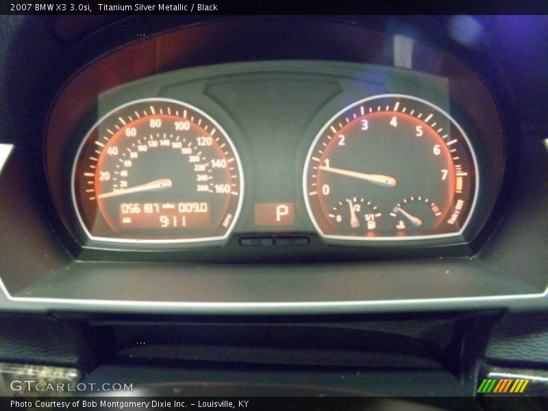 Titanium Silver Metallic / Black 2007 BMW X3 3.0si