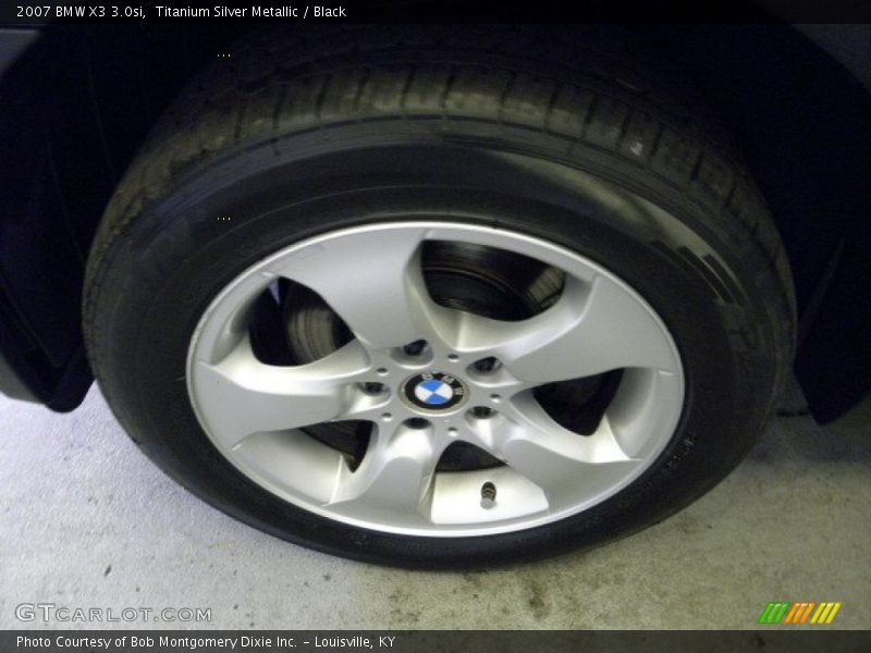 Titanium Silver Metallic / Black 2007 BMW X3 3.0si