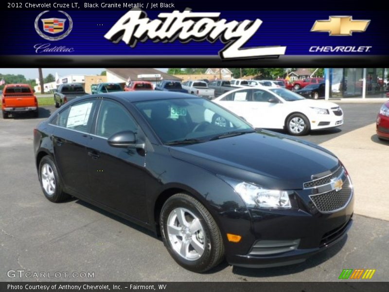 Black Granite Metallic / Jet Black 2012 Chevrolet Cruze LT