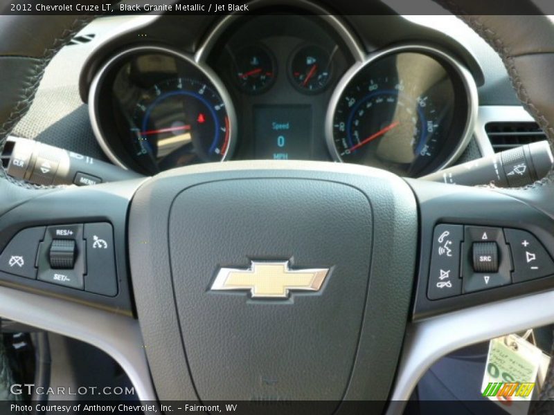 Black Granite Metallic / Jet Black 2012 Chevrolet Cruze LT