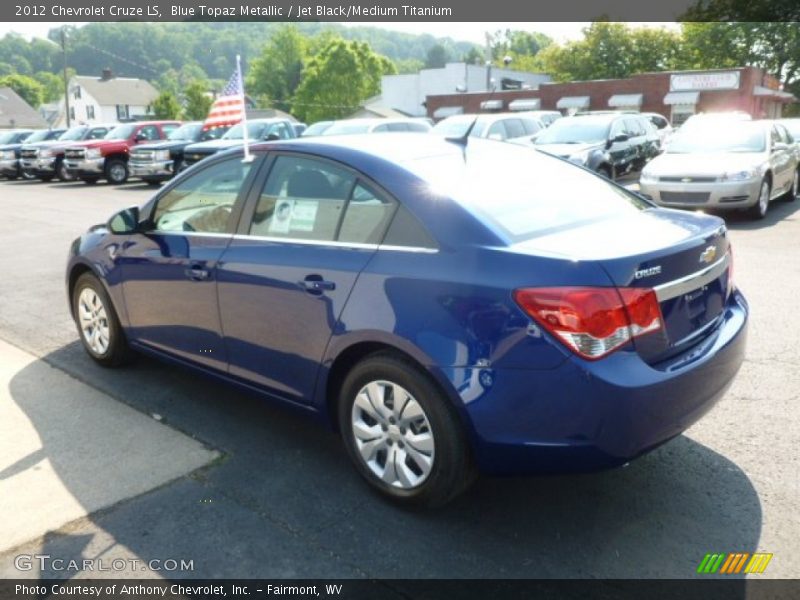 Blue Topaz Metallic / Jet Black/Medium Titanium 2012 Chevrolet Cruze LS