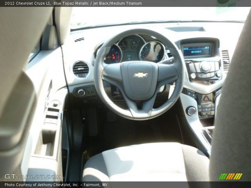 Blue Topaz Metallic / Jet Black/Medium Titanium 2012 Chevrolet Cruze LS