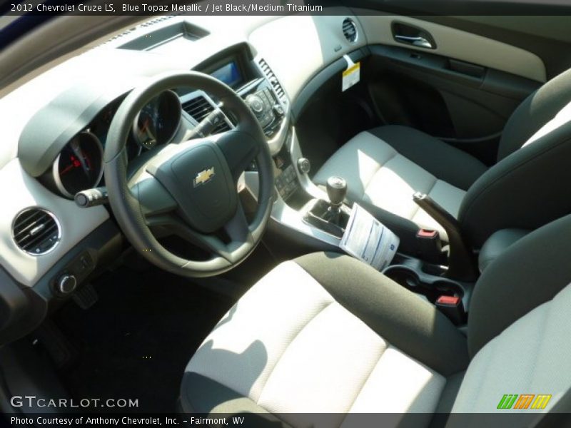 Blue Topaz Metallic / Jet Black/Medium Titanium 2012 Chevrolet Cruze LS