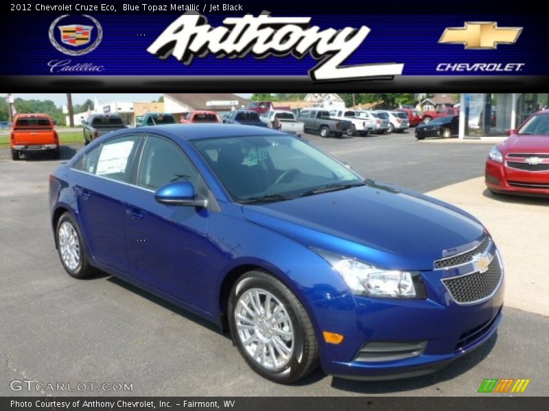 Blue Topaz Metallic / Jet Black 2012 Chevrolet Cruze Eco