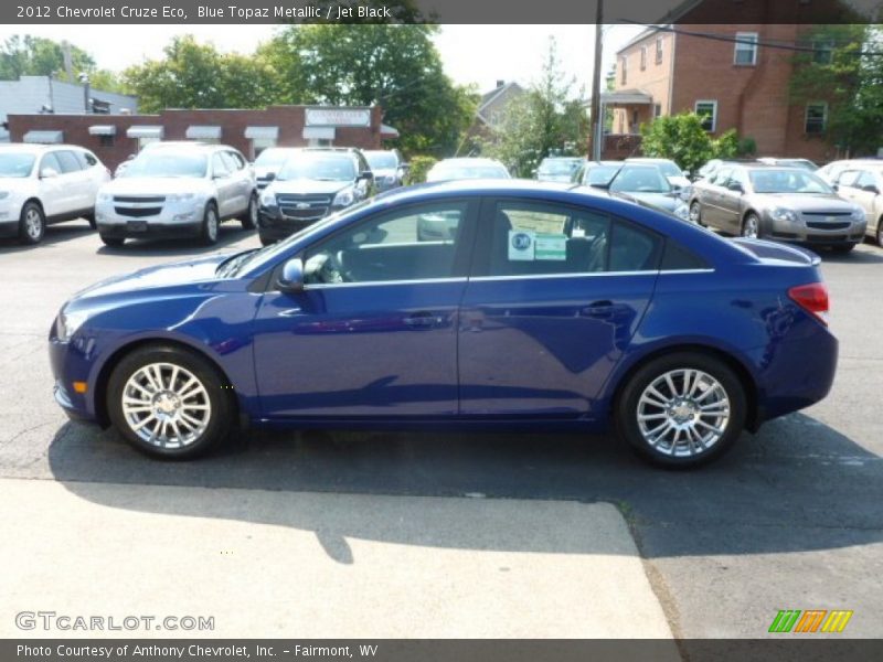 Blue Topaz Metallic / Jet Black 2012 Chevrolet Cruze Eco