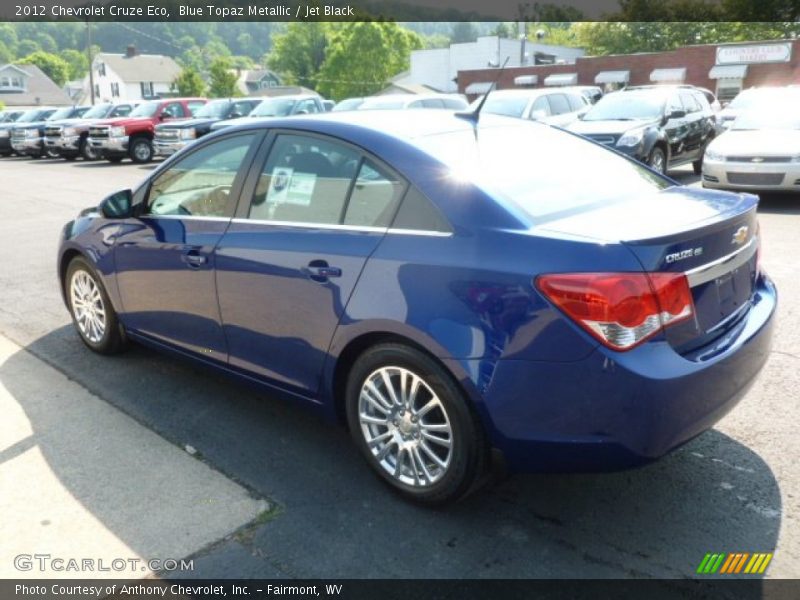 Blue Topaz Metallic / Jet Black 2012 Chevrolet Cruze Eco