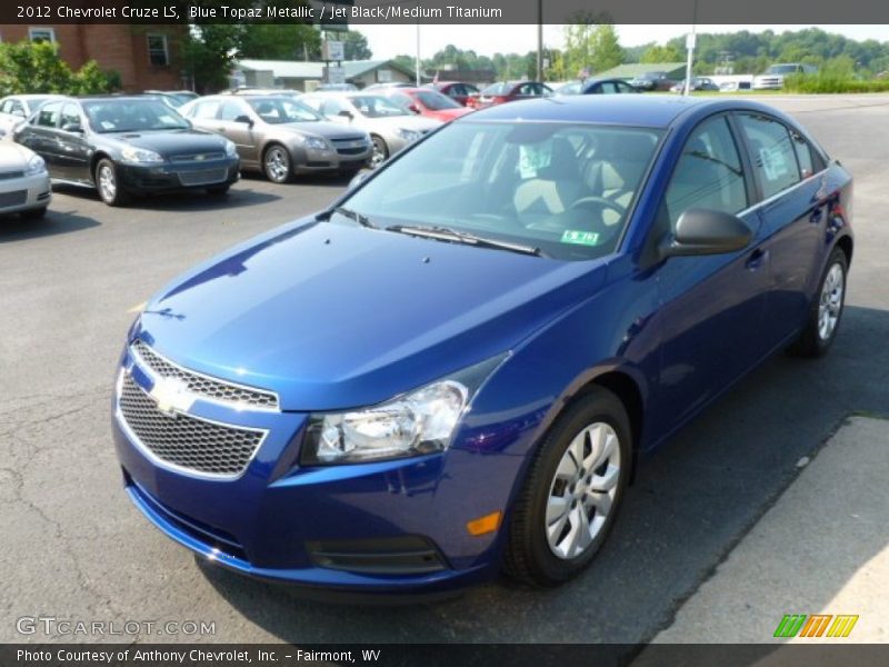 Blue Topaz Metallic / Jet Black/Medium Titanium 2012 Chevrolet Cruze LS