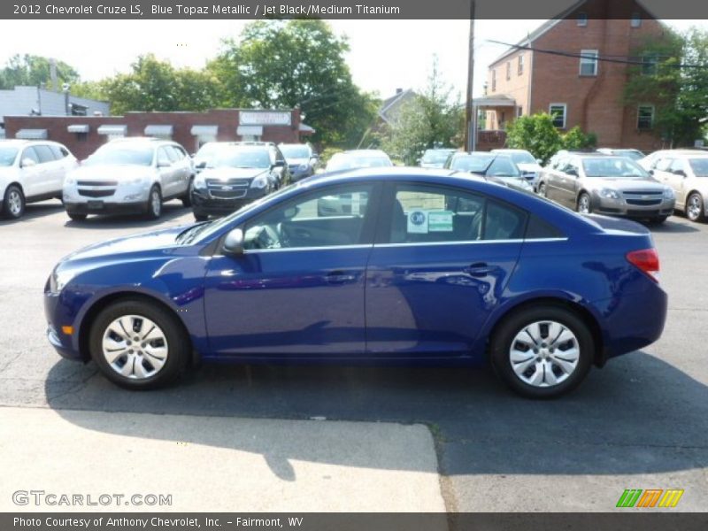 Blue Topaz Metallic / Jet Black/Medium Titanium 2012 Chevrolet Cruze LS