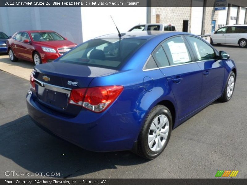 Blue Topaz Metallic / Jet Black/Medium Titanium 2012 Chevrolet Cruze LS