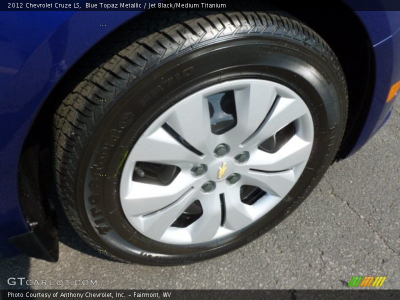 Blue Topaz Metallic / Jet Black/Medium Titanium 2012 Chevrolet Cruze LS