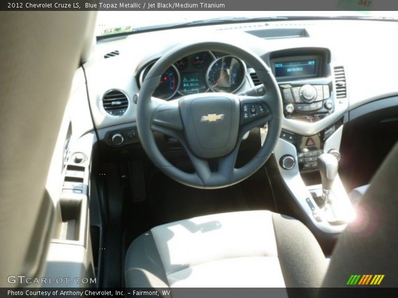 Blue Topaz Metallic / Jet Black/Medium Titanium 2012 Chevrolet Cruze LS