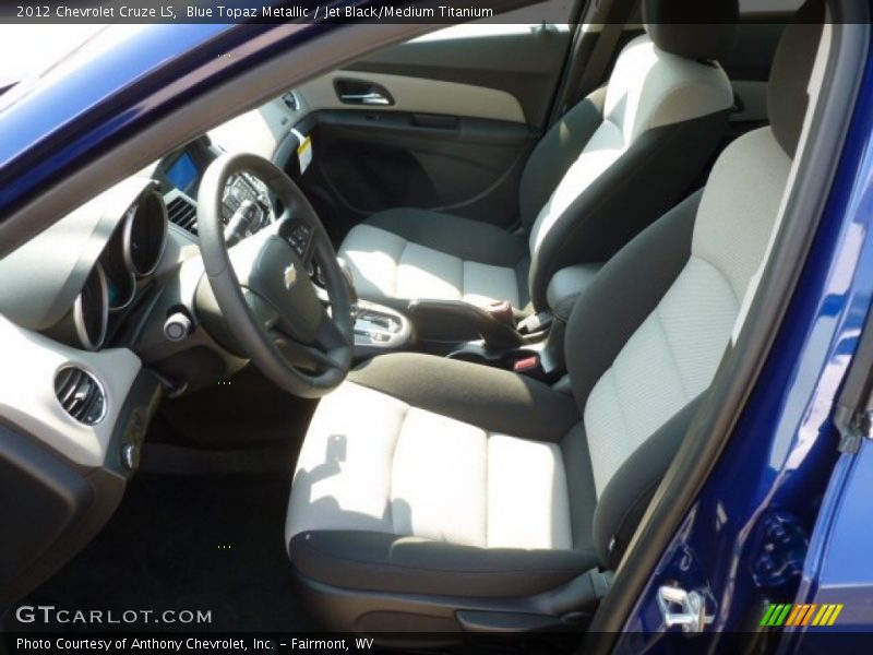 Blue Topaz Metallic / Jet Black/Medium Titanium 2012 Chevrolet Cruze LS
