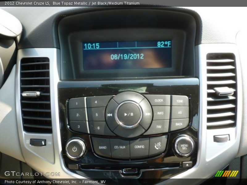 Blue Topaz Metallic / Jet Black/Medium Titanium 2012 Chevrolet Cruze LS