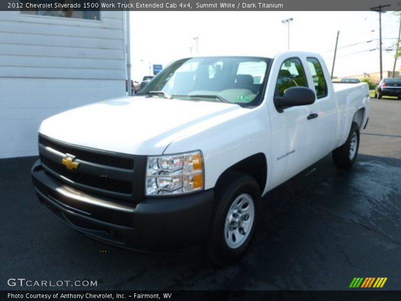 Summit White / Dark Titanium 2012 Chevrolet Silverado 1500 Work Truck Extended Cab 4x4