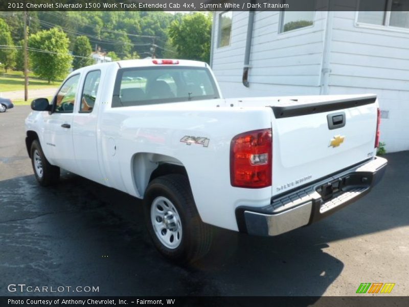 Summit White / Dark Titanium 2012 Chevrolet Silverado 1500 Work Truck Extended Cab 4x4