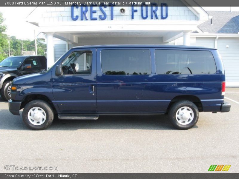 Dark Blue Pearl Metallic / Medium Flint 2008 Ford E Series Van E150 XL Passenger