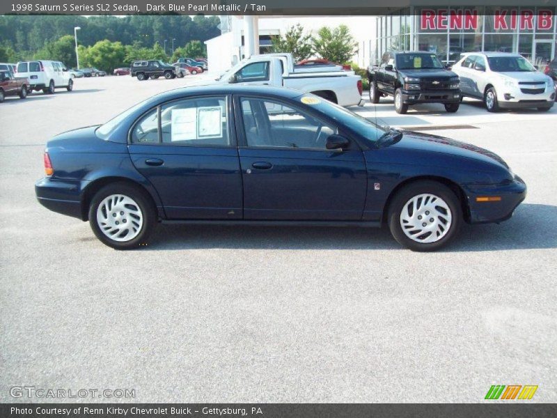 Dark Blue Pearl Metallic / Tan 1998 Saturn S Series SL2 Sedan