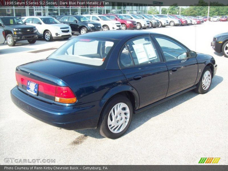 Dark Blue Pearl Metallic / Tan 1998 Saturn S Series SL2 Sedan